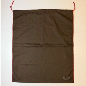 VTG Coach Large Brown Dust Bag Drawstring Handbag Storage 24x29 EST 1941 Logo
